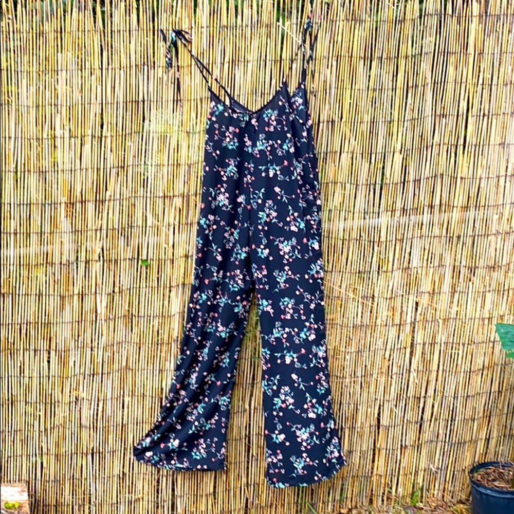 Flowy floral coveralls